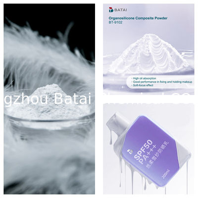 Vinil dimeticone/meticone silsesquioxane crosspolímero BT-9102 Organosilicone pó composto sólido em pó branco 8,0 ~ 12,0μm Para cosméticos