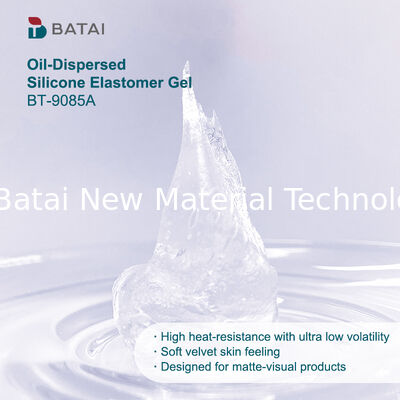 Gel elastomérico de silicone sem D5 com acabamento fosco para lama dos lábios